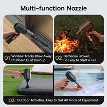 Baseus 4-in-1 Wireless Car Vacuum Cleaner - 120,000PA Powerful Suction