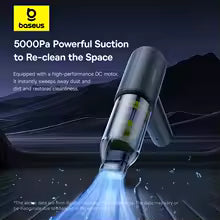Baseus 4-in-1 Wireless Car Vacuum Cleaner - 120,000PA Powerful Suction