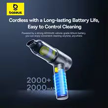Baseus 4-in-1 Wireless Car Vacuum Cleaner - 120,000PA Powerful Suction